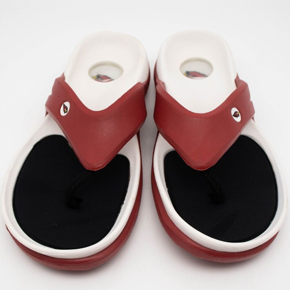 Hawaiian Jelly Arizona Cardinals Red White Flip Flop Sandals Womens SIZE 7 - Picture 2 of 5